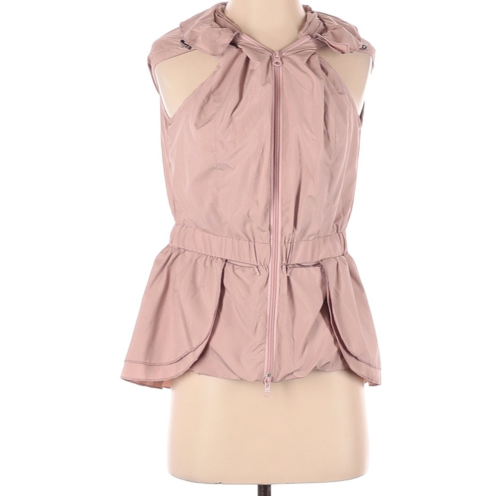 Elizabeth Roberts Pink Sleeveless Hooded Jacket size Small